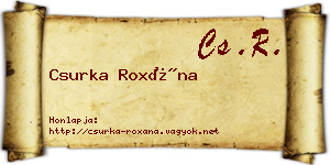 Csurka Roxána névjegykártya